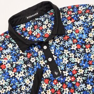Byrd Gang Golf Polo Shirt Men's Small Mulitcolor Floral Performance Stretch